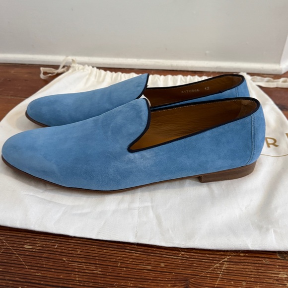 Socapri Men's Blue Suede Loafers Shoes New 12 w/ Dustbag - Picture 4 of 11
